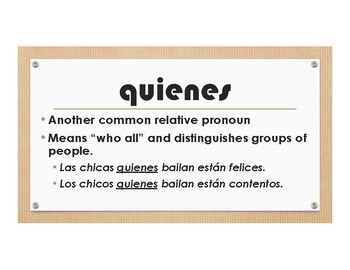 Spanish Relative Pronouns - Video & Lesson Transcript