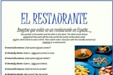 Spanish Restaurant Role Play Activity!!