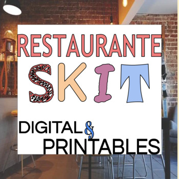 Preview of Spanish Restaurante Skit | Spanish Ordering and Restaurant Skit | Realidades 5B
