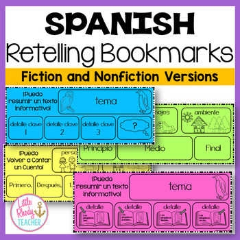 Preview of Spanish Retelling Bookmarks