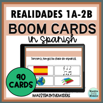 Preview of Spanish Review Realidades 1A-2B BOOM Cards