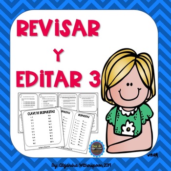 Preview of Spanish Revise and Edit Task Cards-REVISAR Y EDITAR SET 3