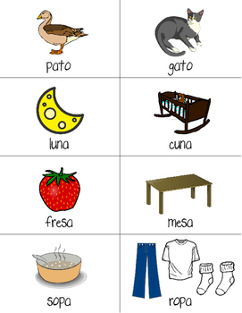 Spanish Rhyme Cards by Crazy Kinder with Sra Maus | TpT
