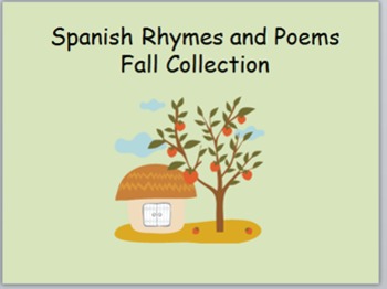 Preview of Spanish Rhymes/Poems for Fall - Dual Language Kindergarten/PreK
