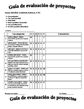 Preview of Spanish Rubrics (14)