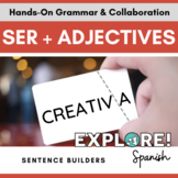 Spanish | EDITABLE Ser & Adjectives - Sentence Builders ha