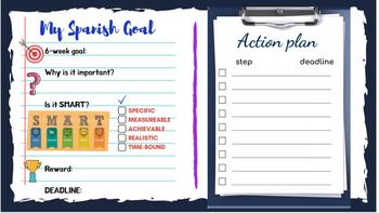 Preview of Spanish SMART Goal Planner