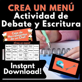 Preview of Spanish STEAM Activity Chef Gamified Speaking Debate Writing Practice