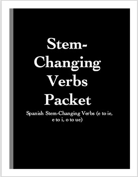 Preview of Spanish - STEM CHANGING VERBS - Practice Packet