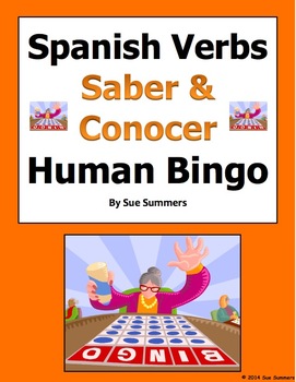 Preview of Spanish Saber and Conocer Human Bingo Game Speaking Activity
