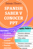 Spanish Saber v Conocer Powerpoint Lesson + Practice