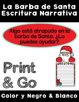 Preview of Spanish Santa's Beard Narrative Writing & Craftivity (La Barba de Santa)
