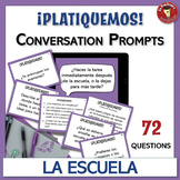 Spanish School Conversation Prompts - 72 Leveled Questions