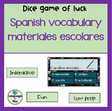 Spanish School Supplies Vocabulary Editable Game of Knowle