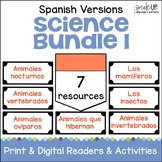 Spanish Science Bundle Readers & Activities Print & Digita