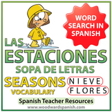 Spanish Seasons Word Search - Las Estaciones - Sopa de Letras