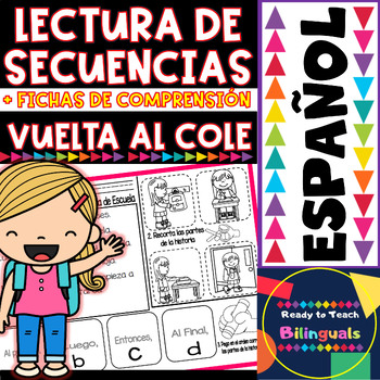 Preview of Spanish Sequence Reading - Back to School - (15 Stories & Comprehension Sheets)