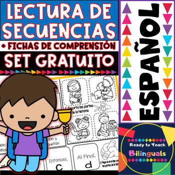 Preview of Spanish Sequence Reading - Free set - (3 Stories and 3 Comprehension Sheets)