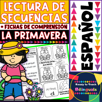 Preview of Spanish Sequence Reading - The Spring - (15 Stories and 15 Comprehension Sheets)