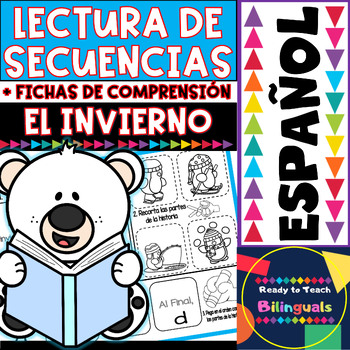 Preview of Spanish Sequence Reading - The Winter - (15 Stories and 15 Comprehension Sheets)