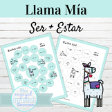 Spanish Ser and Estar Llama Mía Speaking Activity