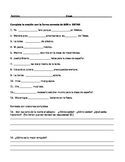 Spanish Ser or Estar Practice Worksheet or Quiz