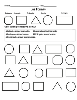 spanish shapes numbers 11 15 and colors by world language by senora lenox