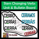 Spanish Shoe Verbs  - Stem Changing Verbs Unit & Bulletin Board