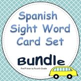 Spanish Sight Word Card BUNDLE (Grades Pre-Primer to 4th)