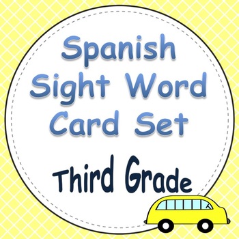spanish sight word cards third grade by claudia alonso tpt