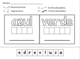 Spanish Sight Word Practice - colores y numeros