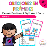 Spanish Sight Word Pyramid Sentences Set 2