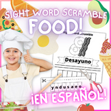 ¡Aprender Español! Spanish Sight Words: Food! Printable Ac
