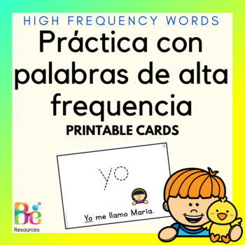 Preview of Spanish Sight Words | High Frequency Words | Review | Printable Task Cards