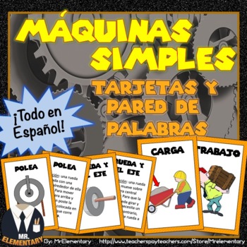 Preview of Spanish Simple Machines Vocabulary