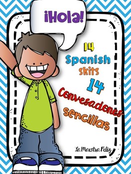 Preview of Spanish Skits/ 14 conversaciones sencillas para fluidez 