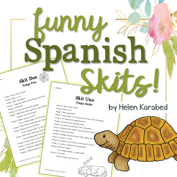 Preview of Spanish Skits | 4 Funny Readers' Theater Scripts