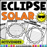 Spanish Solar Eclipse Word Search Acrostic Poem Actividade
