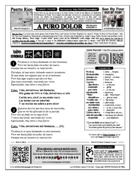 Preview of Spanish Song: A Puro Dolor (+ Multimedia Resources)