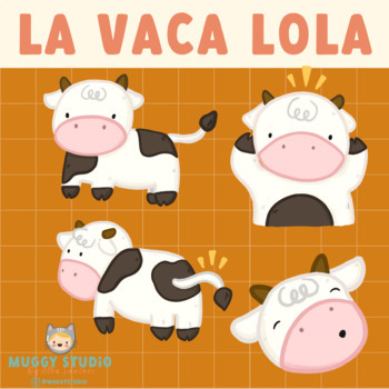 Preview of Spanish Song La Vaca Lola Clipart