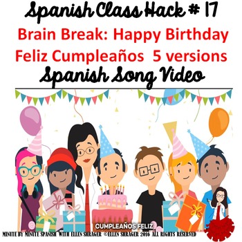 Preview of 017 Spanish Video Happy Birthday Feliz Cumpleaños - 5 versions