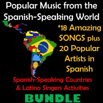 Preview of Spanish Songs of the Week & Culture Bundle - 18 SONGS & 20 LATIN ARTISTS - NEW!