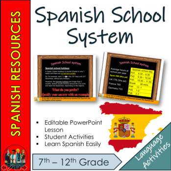 Preview of Spanish -  Spanish School System