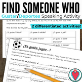 Spanish Sports Speaking Activity - Find Someone Who Gustar