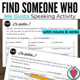 Spanish Gustar Grammar Game Find Someone Who Speaking Acti