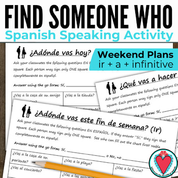 Preview of Spanish Speaking Activity Spanish Grammar Ir a Infinitive + Places Weekend Plans