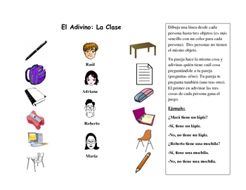 spanish classroom vocabulary