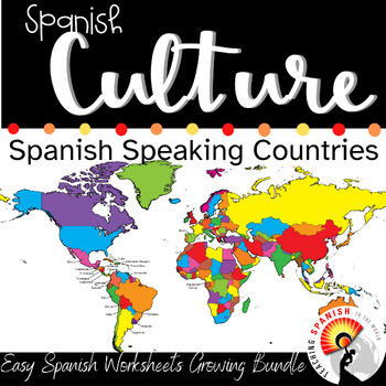 Preview of Spanish Speaking Countries BUNDLE in Spanish Easy Worksheets