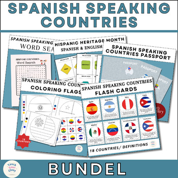 Preview of Spanish Speaking Countries BUNDLE | Hispanic Heritage Month