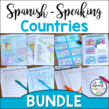 Preview of Spanish-Speaking Countries, Capitals, and Nationalities Bundle